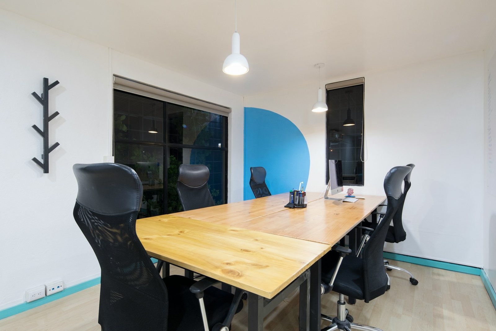 Shared desks cleaned and reset